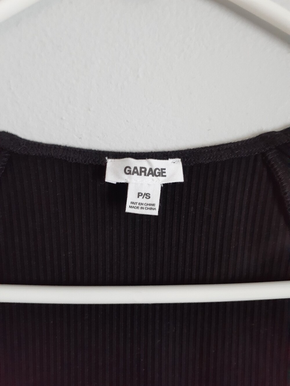 Garage Mini Dress Black Ribbed - Picture 5 of 5